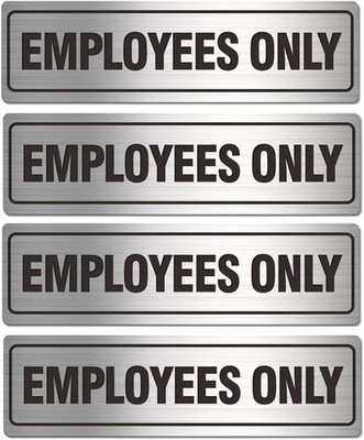 Employees Only Sign - Office Door Signs for Business Store Restroom Wall - 7....