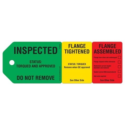 INCOM Manufacturing 3-Stage Flange Management Tags, Heavy Duty All-Weather Du...