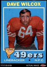 1971 Topps #189 Dave Wilcox 49ers HOF Oregon 6 - EX/MT