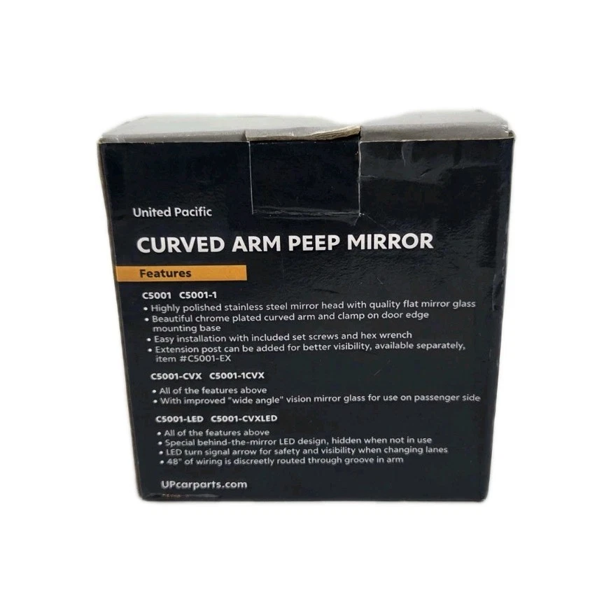 Espejo retrovisor universal de acero inoxidable convexo de 4" para Ford Dodge Chevy Mopar Foto 3 de 4