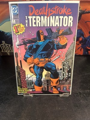 Deathstroke: The Terminator  # 1  August 1991 VF-Signed Michael Ozeck Auto   ️