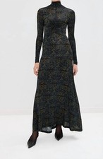 Ulla Johnson Koa Jersey Ruched Front Turtleneck Dress Size L