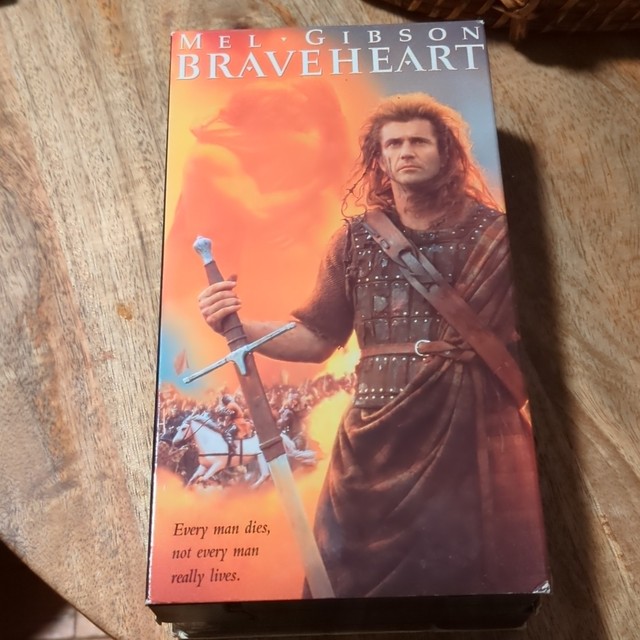 Paramount Braveheart VHS NTSC Full Screen R 1995 Mel Gibson 2-Tape Set