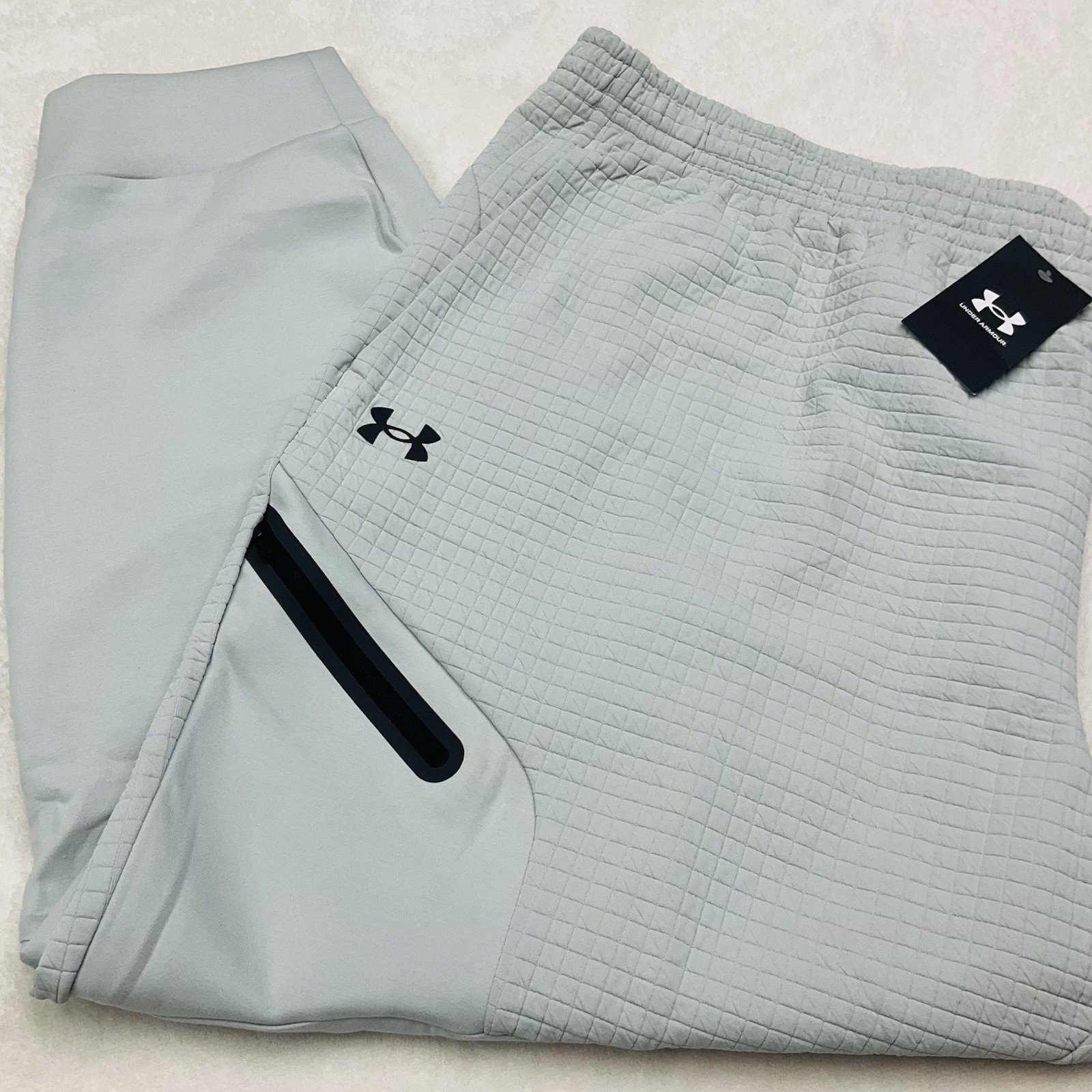 NWT UNDER ARMOUR Sage Green Unstoppable FLC Grid Jogger Sweatpants  Mens 4XL