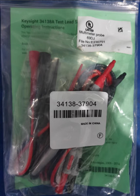 1PCS KEYSIGHT AGILENT 34138A-37904 TEST LEAD KIT FOR 34xxxA MULTIMETERS / NEW-