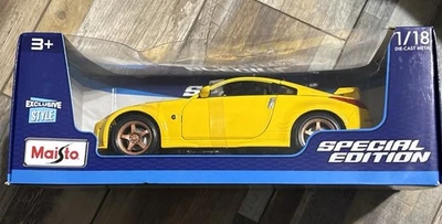 Maisto 1:18 Nissan 350Z Nismo Custom Diecast Model - Yellow - Special Edition - Photo 1/4