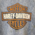 Vtg Harley Davidson Blue Acid Wash Graphic T Shirt Huffman Lakeland Fl 2XL #1