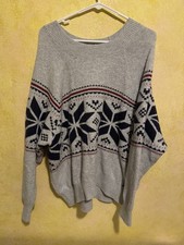 ABERCROMBIE  FITCH Sweater Snowflake Large Fair Isle Y2K VINTAGE RARE
