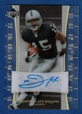 JOHNNIE LEE HIGGINS 2007 Trilogy AUTO RC #156 Signed Rookie Card Upper Deck /133