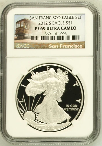 2012 S Proof Silver Eagle NGC PF70 Ultra Cameo  From The San Francisco Set