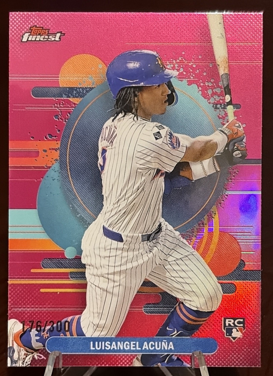 2025 Topps Finest - Uncommon Luisangel Acuna #108 Magenta Refractor /300 (RC)