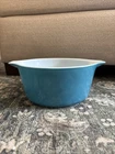 VINTAGE MID-CENTURY PYREX SOLID TURQUOISE OVENWARE CASSEROLE DISH #474-B