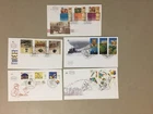 Five '90 israel fdc with multiple stamps