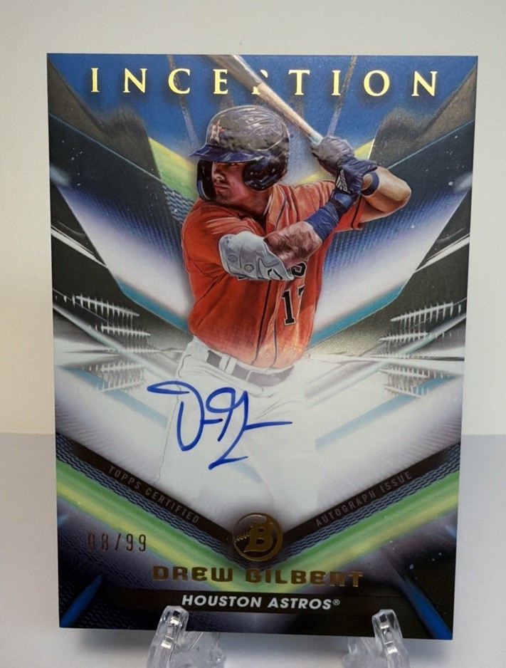 2023 Bowman Inception #BPA-DG Drew Gilbert Numbered Autograph 8/99 Astros/Vols