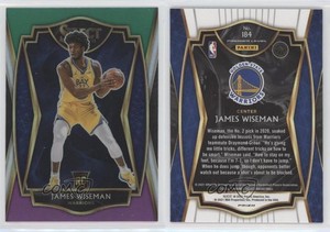 2020 Select Premier Level Green White Purple Prizm James Wiseman #184 Rookie RC