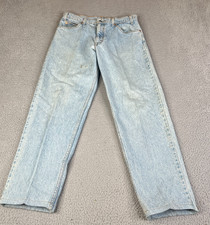 VTG Levi's 550 Jeans Mens 33x32 Light Wash Orange Tab Relaxed Tapered Streetwear