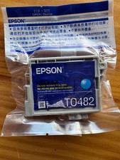 Epson Ink Cartridge T0482 Genuine New Vacuum Sealed OEM Cyan Only