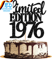 1 StüCk Limited Edition 1976 Cake Topper Glitzer 50Th Geburtstag Tortendeko Pros