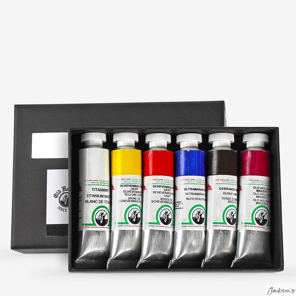 Old Holland Classic Oil Paint Set 6x18ml Starter Artist Colours