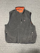 Vintage 90s Polo Sport Ralph Lauren XXL Reversible Fleece Vest Orange Gray