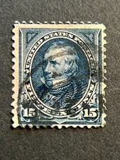 1894 15c Henry Clay, Dark Blue, Perf. 12 - Scott #259 - Free Shipping!