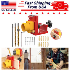 Pocket Hole Jig Kit Adjustable Depth Carpentry Joinery Woodworking System Tool