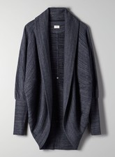 Aritzia Wilfred Diderot Sweater Space Dye H. Black Size Small Cocoon Cardigan