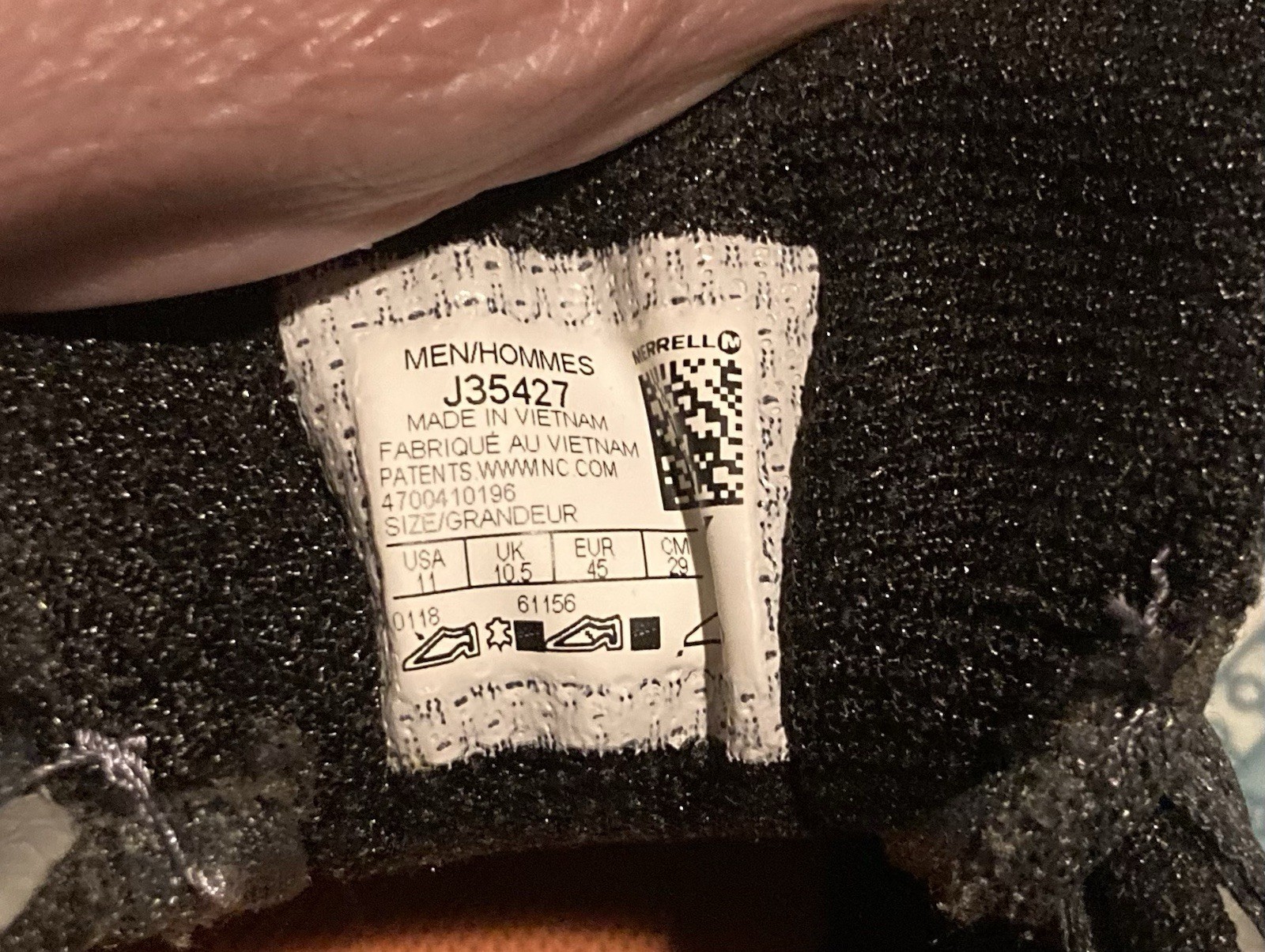 Scarpa da trekking uomo Merrell Moab 3 bordi taglia 11 grigio arancione