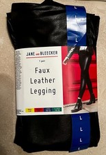 Jane and Bleecker Ladies Faux Leather Legging, Black, L