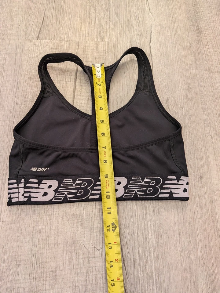 New Balance Dryx Women's XS/S Sports Bra Racerback Black  - Image 4 of 4