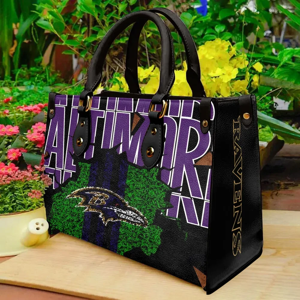 Personalized Baltimore Football Team Ravenss  Leather handbag