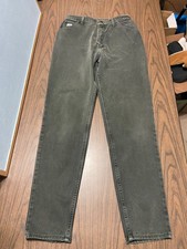 Vintage Wrangler for Women 90s jeans made in USA, green straight leg 12x34
