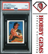 DENNIS ECKERSLEY PSA 9 1989 Topps Doubleheaders