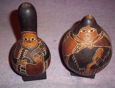 VINTAGE Set if 2 Maracas Musical Percussion - Rattle Shaker Instrument 8" Tall