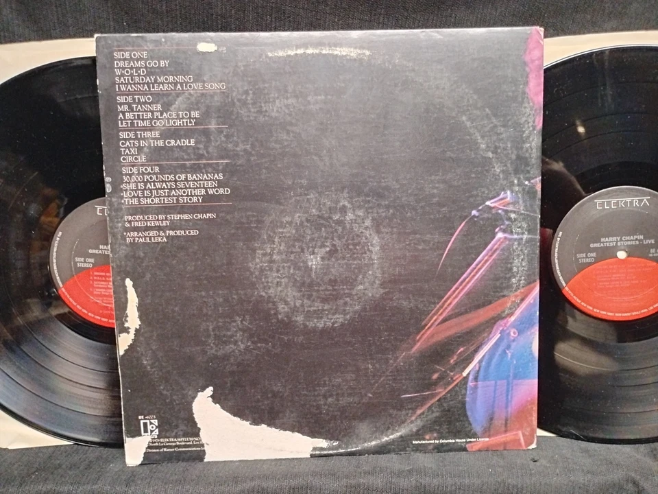 Harry Chapin Greatest Stories Live 2 x Vinyl LP Elektra records 8E-6003 1976 - Image 4 of 4