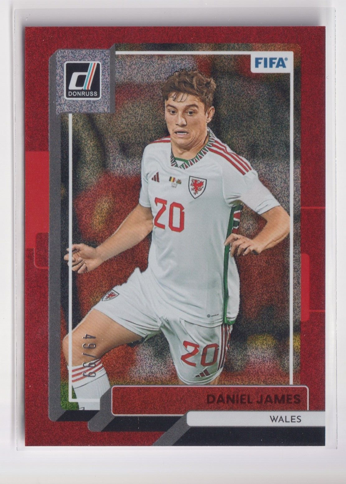 2022-23 Panini Donruss Red /99 Daniel James #132 Wales