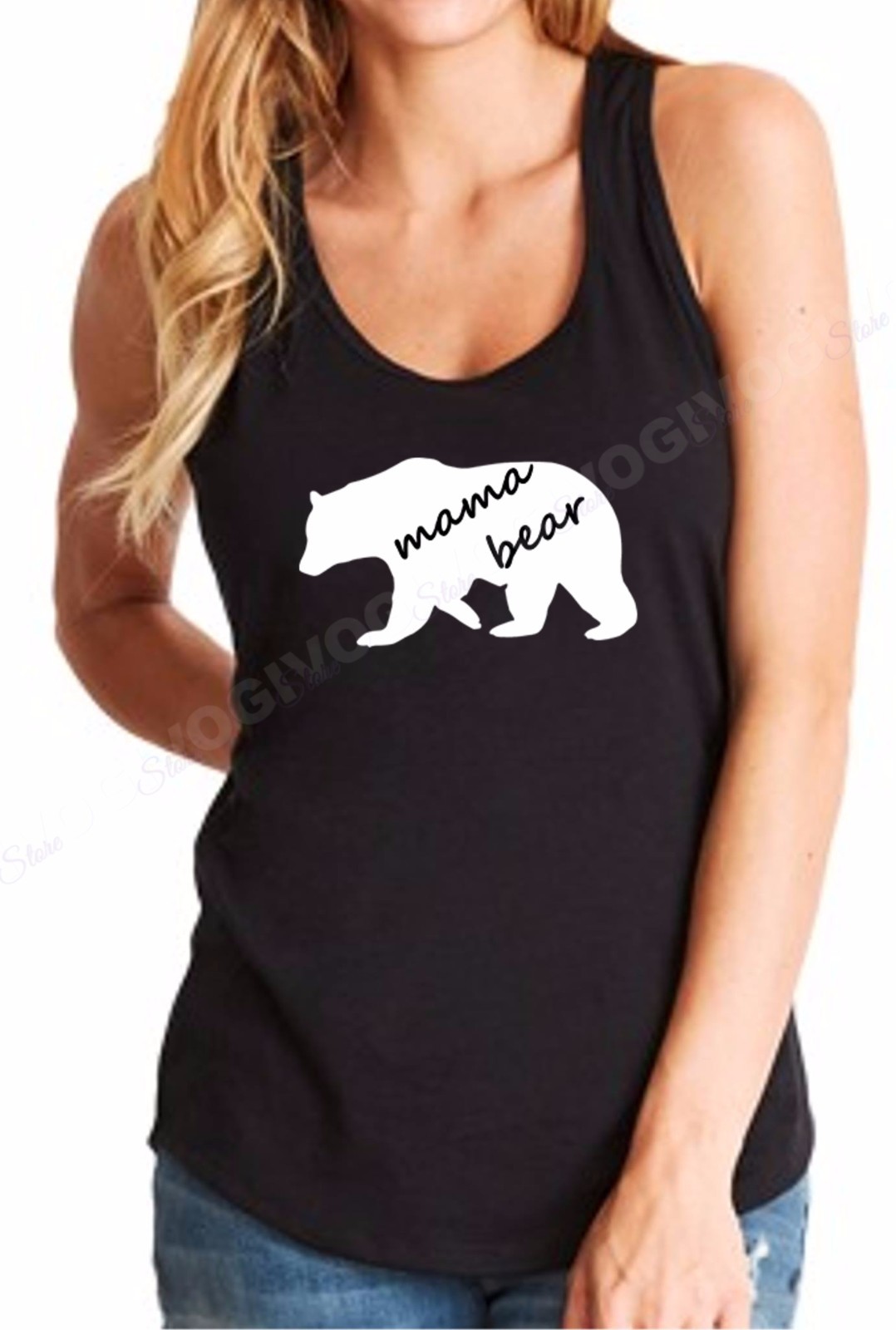 Tank Top Ladies Mama Bear #3 Shirt Mothers Day Gift Idea Funny Women Tee S-XXL-image