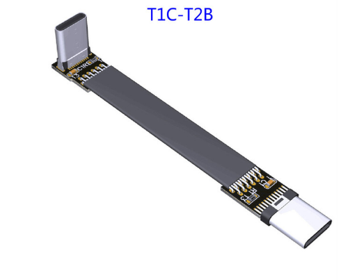 ADT-Link USB 3.1 Type C to Type C Flat Extension Cable 10Gbps 90 Degree USB C 3A - 第 2/9 張圖片