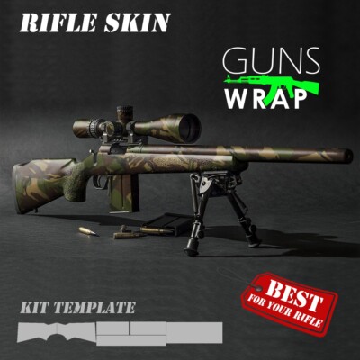 Camo Guns Wrap Skins Premium Vinyl Sticker Matte Rifle Pre-Cut USA DPM