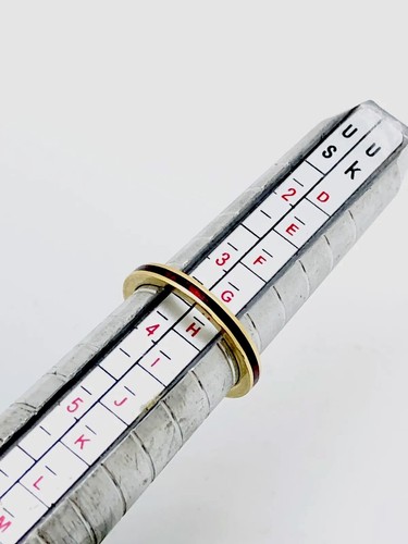 18 Karat Gold und Kanal Set Emaille Hochzeitsband Ring Größe: H, US 4 - Bild 10 von 10