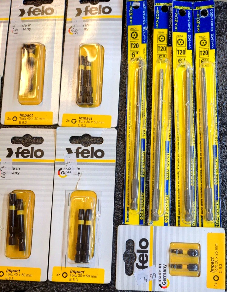 Lote de 40 brocas largas Felo y 4 Isomax Foto 3 de 4