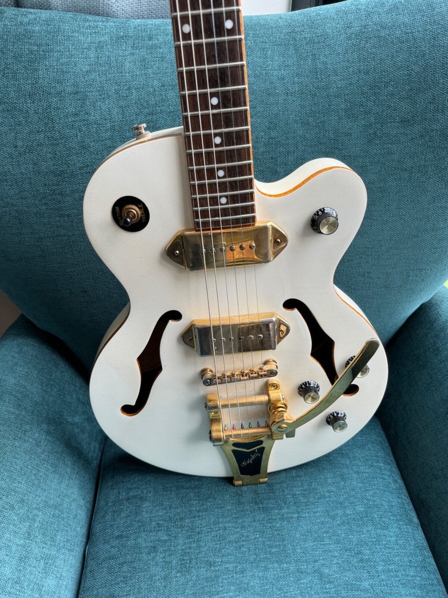 【‎一旦最終値下げなので買ってください】Epiphone WildKat Epiphone Wildkat Royale White and Gold, Semi-Hollow Guitar, with