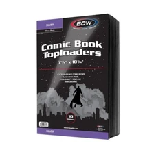 20 BCW Black Comic Book Toploaders (Silver Age) Rigid Plastic Top load Holders