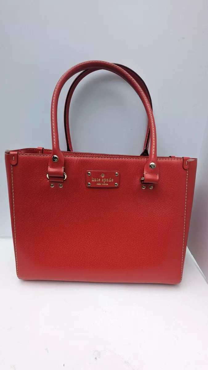 Kate spade 2025 red leather tote