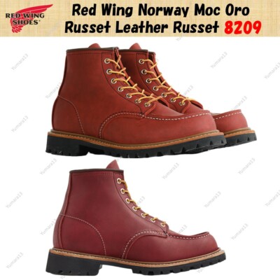 Red Wing Norway Moc Oro Russet Leather Russet 8209 Size Men's