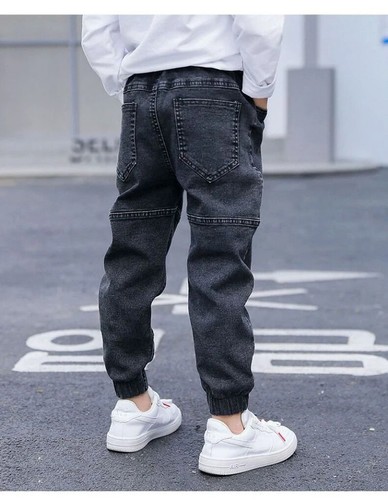 Boys Jeans Pants Child Denim Long Pants Clothes 4-11 Years Kids Casual Boy Jeans - Picture 22 of 29