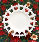 VTG Westmoreland 7 1/2" Milk Glass PLATE w/ FLEUR De LIS Trimmed Edge FAST SHIP