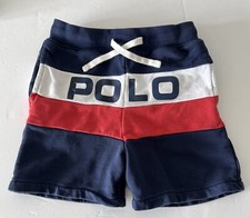POLO RALPH LAUREN SHORTS COLOR NAVY, Red And White Stripe. SIZE 5 Children