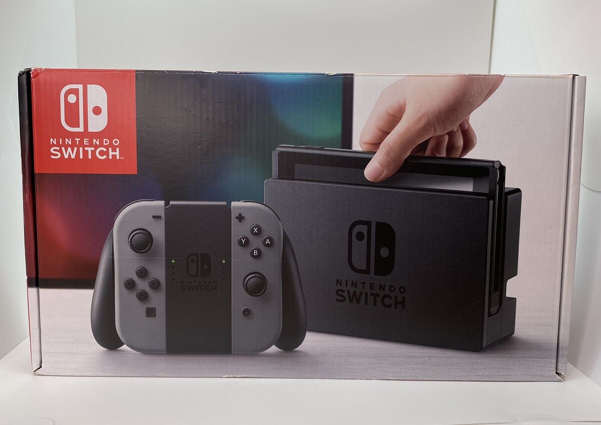 V1 Nintendo Switch Launch Model V1 Gray Grey Console CIB Original Box Clean V1 Nintendo Switch Launch Model V1 Gray Grey Console CIB Original Box Clean