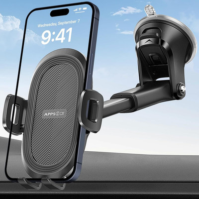 APPS2Car Auto Handyhalterung, Armaturenbrett Windschutzscheibe Stabile Saugnapfhalterung,... 